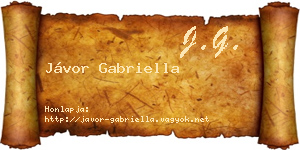 Jávor Gabriella névjegykártya