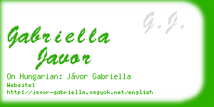 gabriella javor business card