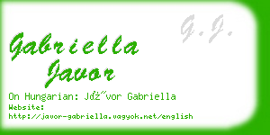 gabriella javor business card
